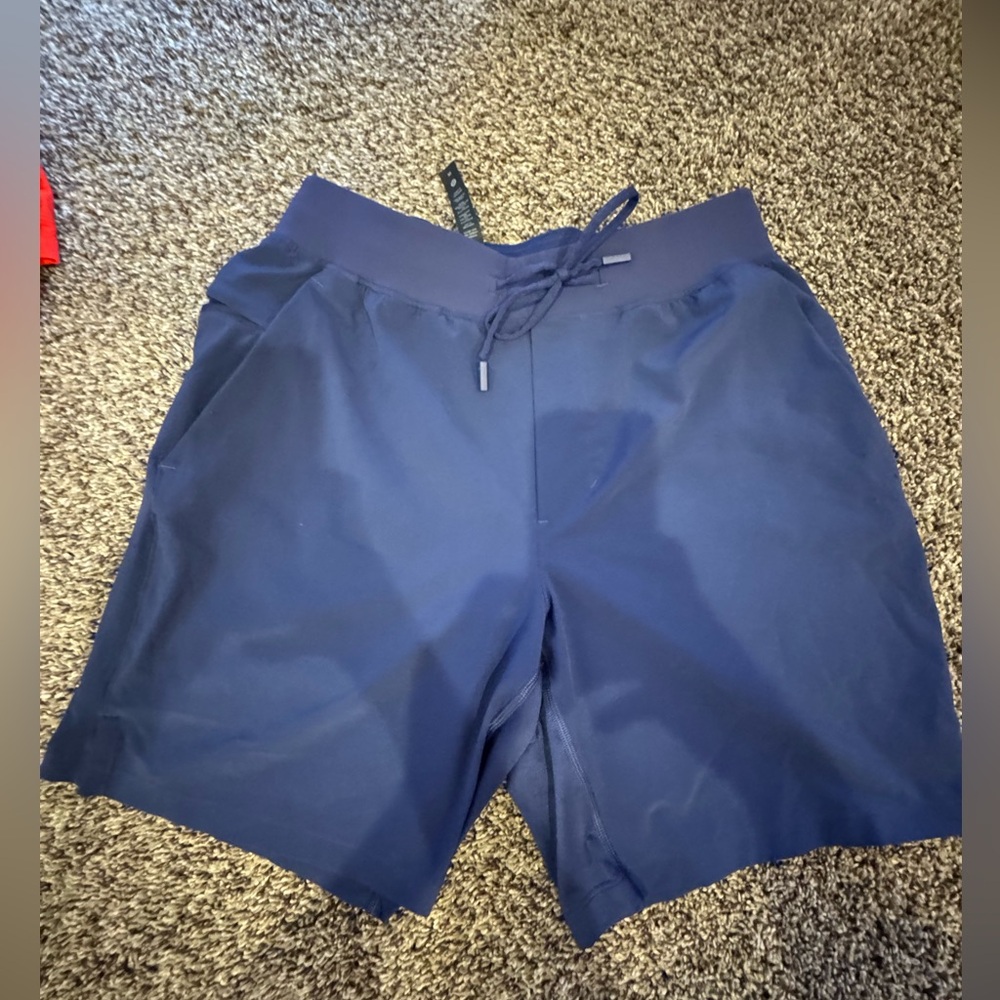 Men’s Lululemon Zeroed in Linerless 5in shorts, medium, true navy